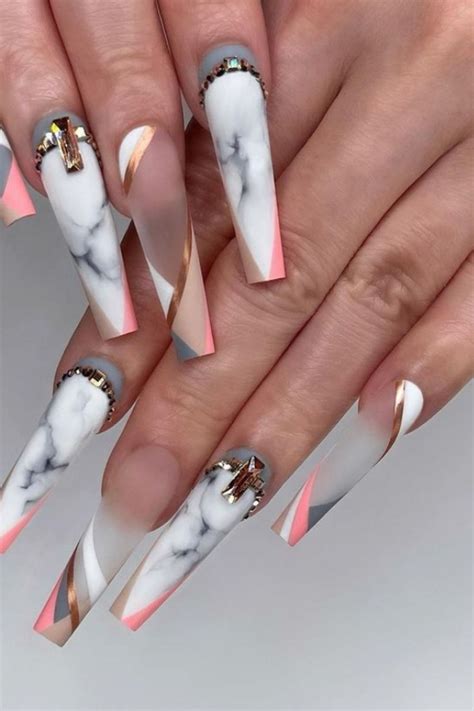 coffin acrylic nail ideas